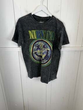 Nirvana Gray T-Shirt Men's Size L 100% Cotton Pre-Owned